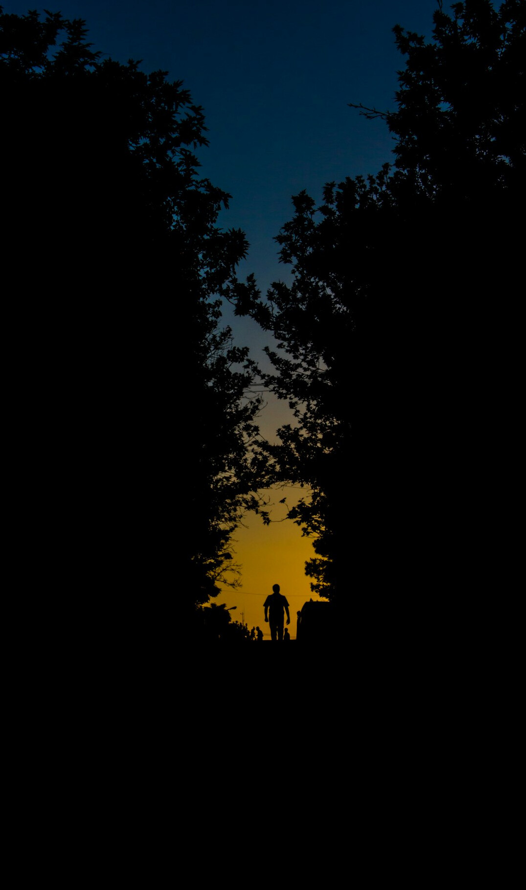 shadowy figure at night