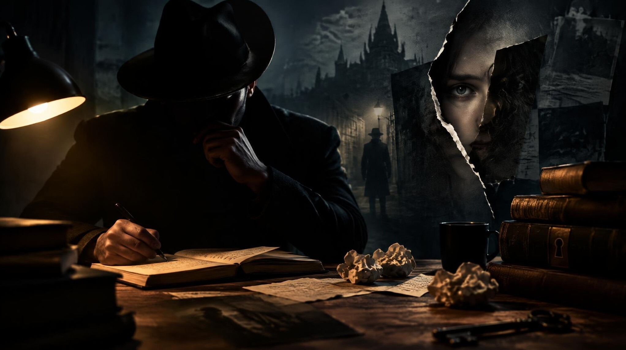 mysterious character in shadow