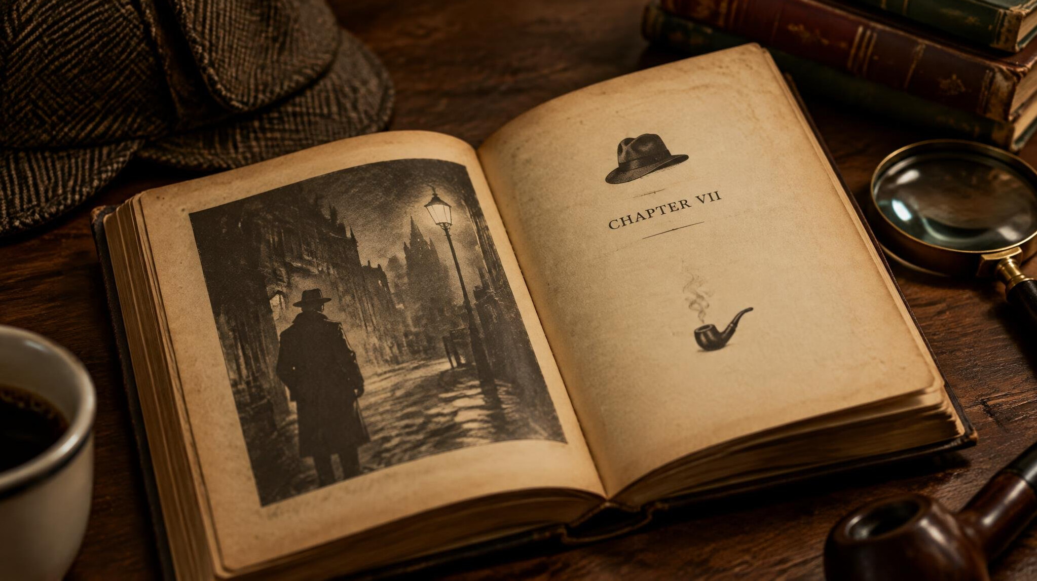 old detective novel pages
