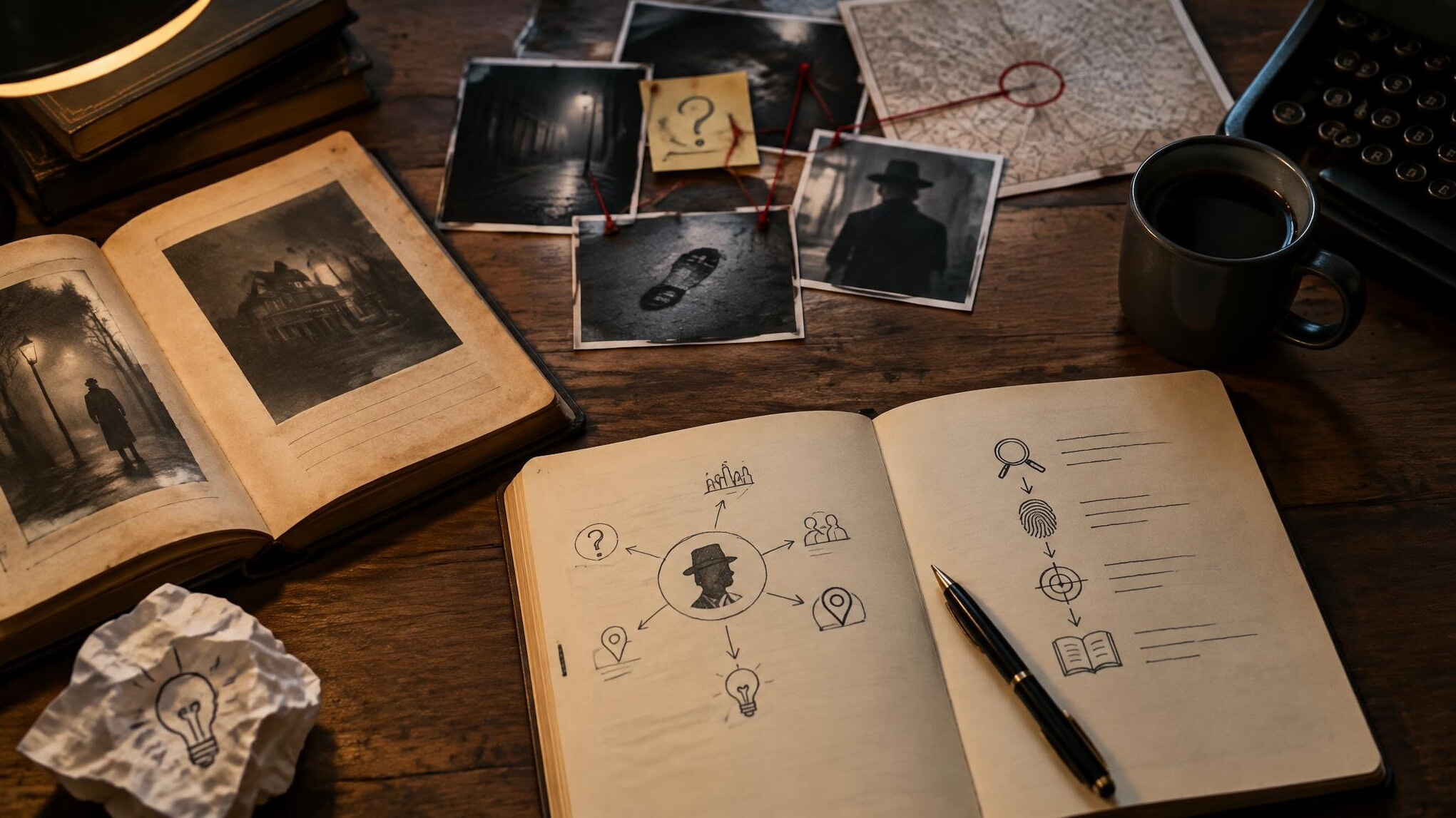 mystery book pages